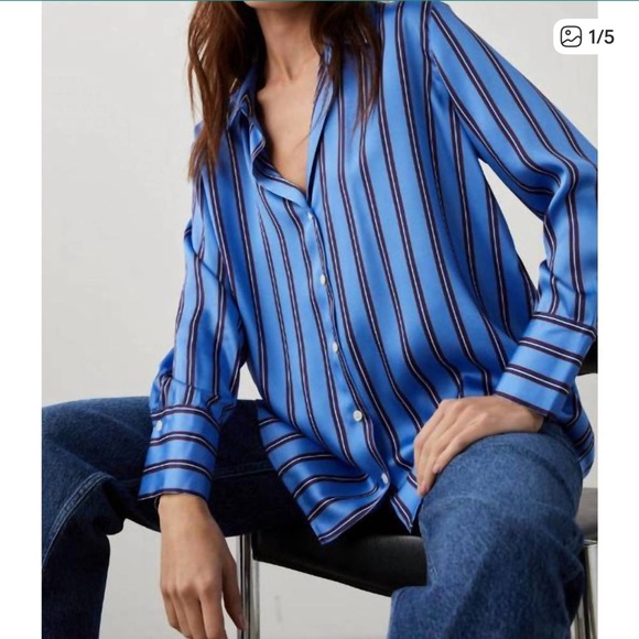 RAILS Tops - RAILS Dorian Striped Primrose Button Down Shirt Size Large